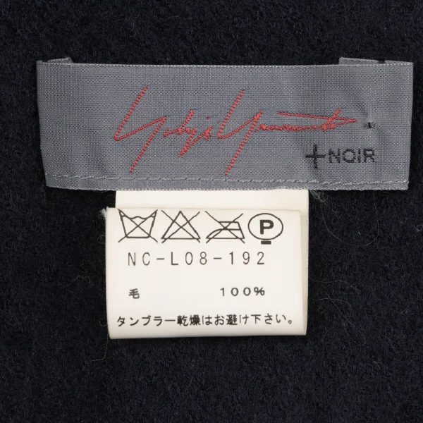ヨウジヤマモト ノアールYohji Yamamoto NOIR ウールロゴプリント大判