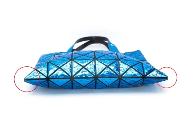 BAO BAO ISSEY MIYAKE PLATINUM DEW DROP 6x6 Tote Bag Blue (K-99450)