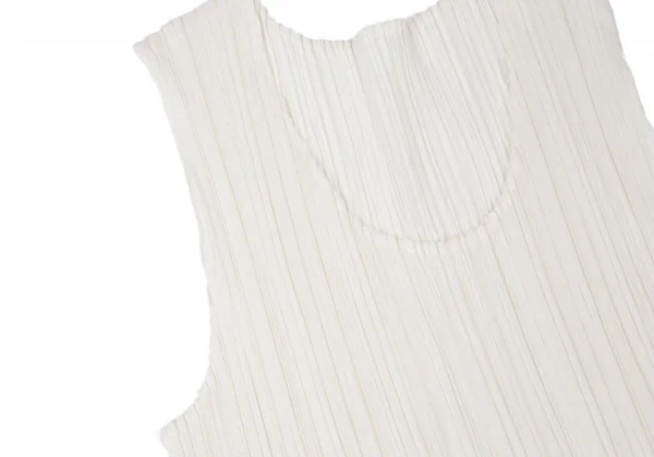 プリーツプリーズPLEATS PLEASE プリーツ裾フリンジ編み込みタンク