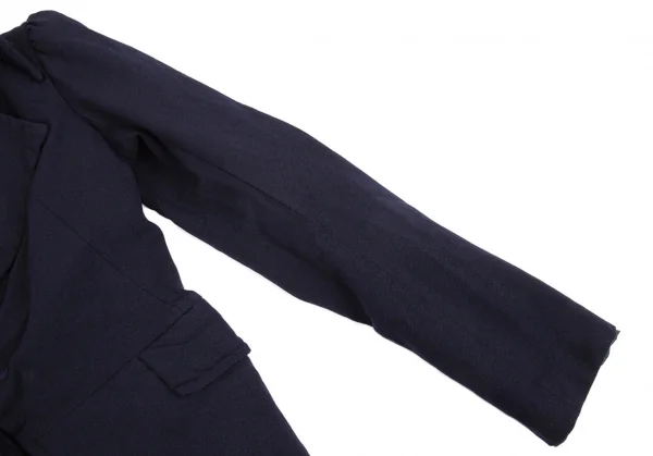 コムデギャルソンCOMME des GARCONS 製品染めエステルギャザースリーブ