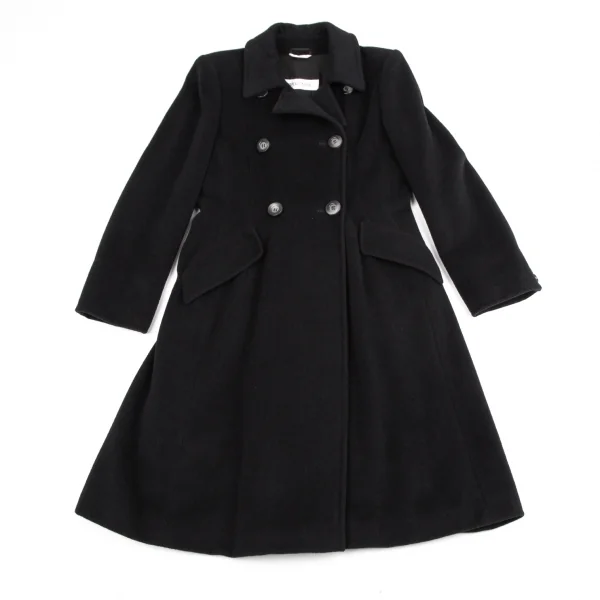 スポーツマックスSPORTMAX ウールアンゴラダブルブレストコート 黒36