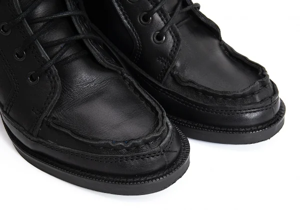 ズッカzucca レザーサイドジップレースアップヒールブーツ 黒L(26位