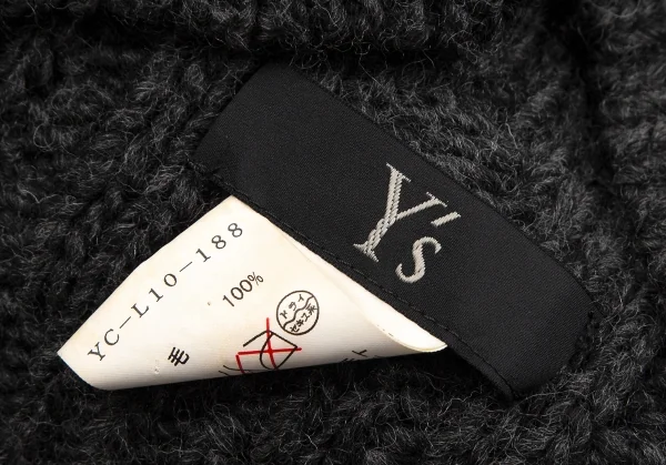 ワイズY's ケーブルニットネックウォーマー グレー (K-107707)