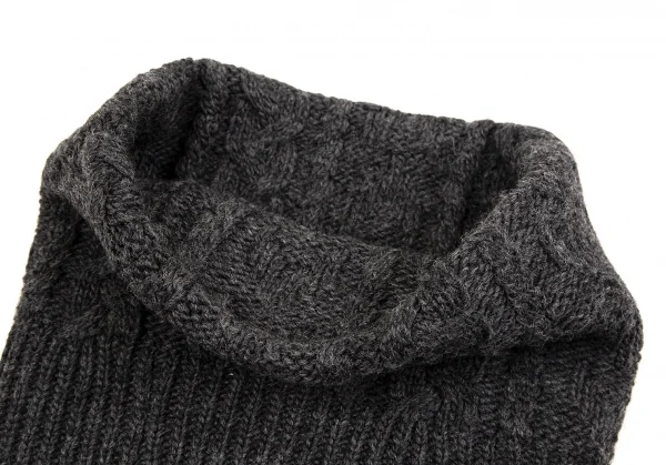 ワイズY's ケーブルニットネックウォーマー グレー (K-107707)