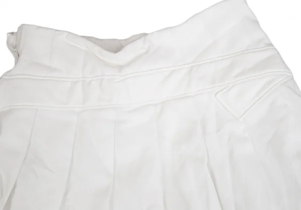 コムデギャルソンCOMME des GARCONS製品染めポリ縮プリーツスカート 白
