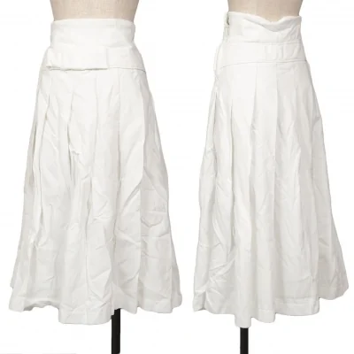 コムデギャルソンCOMME des GARCONS製品染めポリ縮プリーツスカート 白