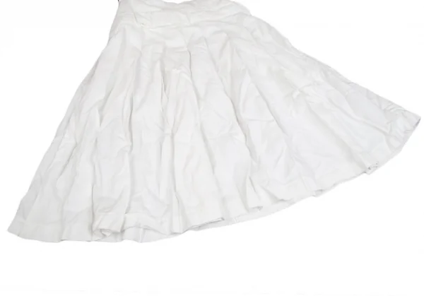 コムデギャルソンCOMME des GARCONS製品染めポリ縮プリーツスカート 白