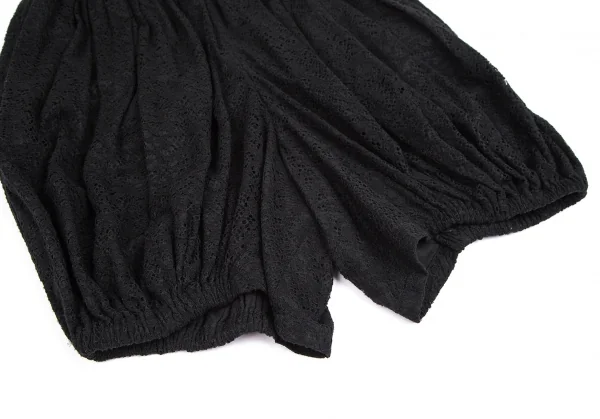 コムデギャルソンCOMME des GARCONS 総レースかぼちゃパンツ 黒XS (K