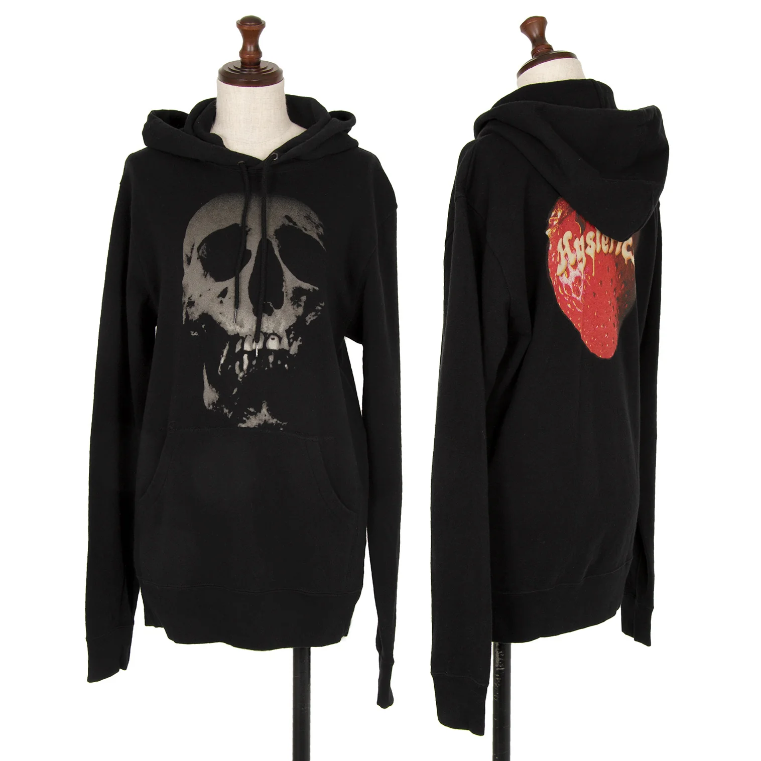 HYSTERIC GLAMOUR Skull Berry Printed Pullover Hoodie Black M (K