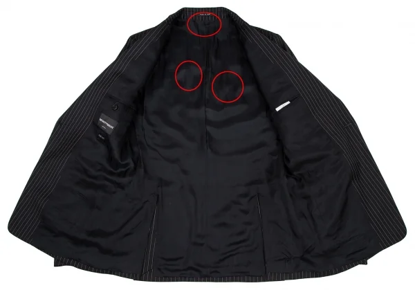 EMPORIO ARMANI JUDE LINE Wool Stripe Jacket Black 50 (K-113975)