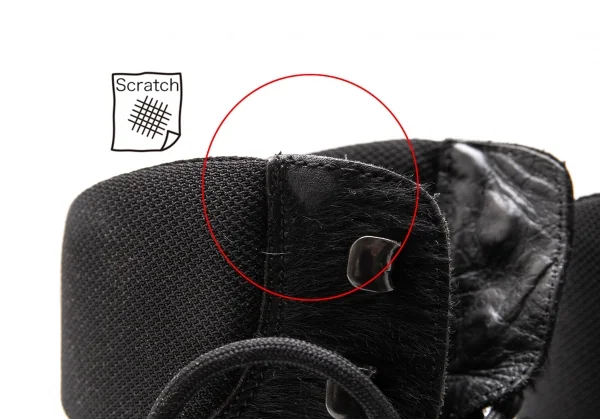 プラダスポーツPRADA SPORT ハラコトレッキングブーツ 黒35 1/2(23.5cm