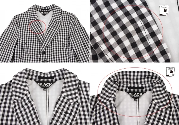 ブラックコムデギャルソンBLACK COMME des GARCONS ギンガムチェック
