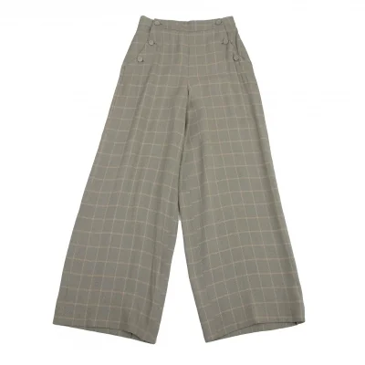 エンポリオアルマーニEMPORIO ARMANI ヘリンボーンニットパンツ グレー