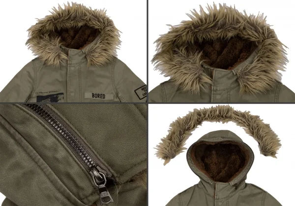 HYSTERIC GLAMOUR×DESTROY ALL MONSTERS Printed Mods Coat Khaki