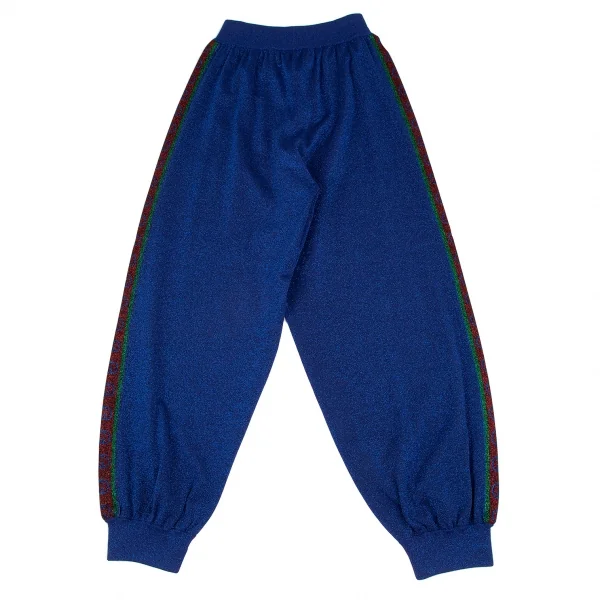 グッチGUCCI GGサイドライングリッタートラックパンツ 青L (K-116881)