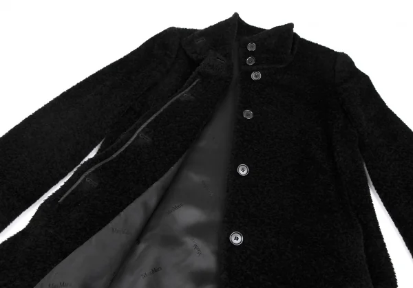 マックスマーラMax Mara アルパカウールシャギースタンドカラーコート