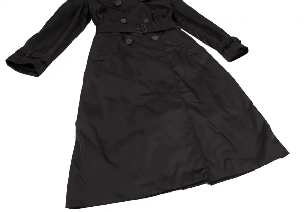 プラダPRADA ナイロン中綿トレンチコート 焦げ茶42 (K-118660)