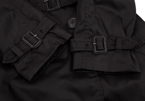 プラダPRADA ナイロン中綿トレンチコート 焦げ茶42 (K-118660)