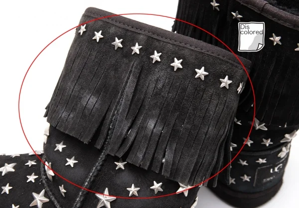 アグ×ジミーチュウUGG×JIMMY CHOO スタースタッズフリンジムートン