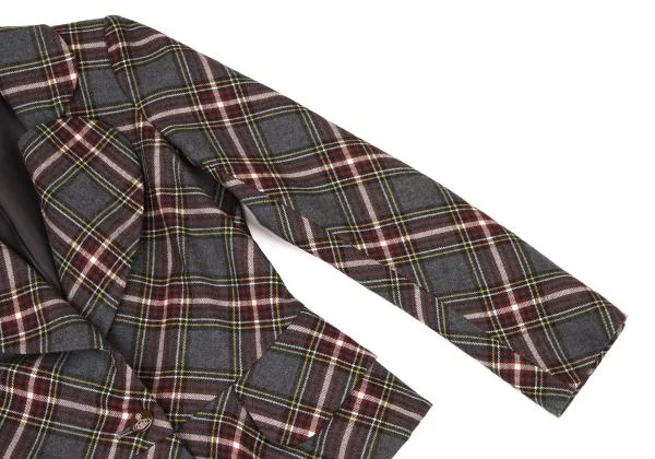 Vivienne Westwood Red Label Check Wool Love Jacket Grey 2 (K-119676)