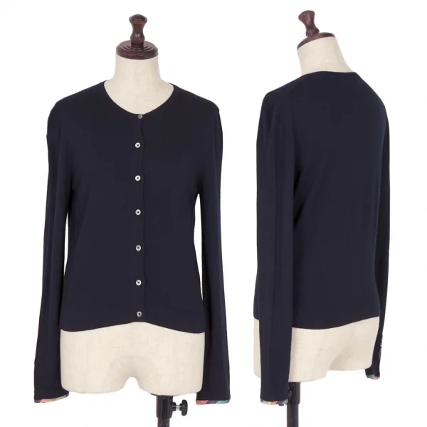 ポールスミス ブラックPaul Smith BLACK 袖配色切替ニットカーディガン