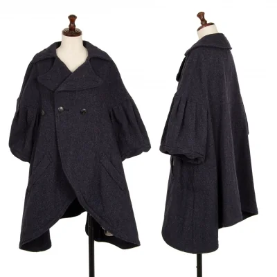 キャピタルKAPITAL ウールギャザースリーブ変形コート 紫XS (K-120252)