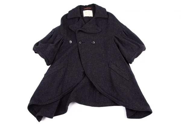 キャピタルKAPITAL ウールギャザースリーブ変形コート 紫XS (K-120252)