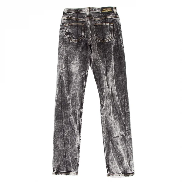 グッチGUCCI ウォッシュドブラックデニムパンツ 黒28 (K-121909)