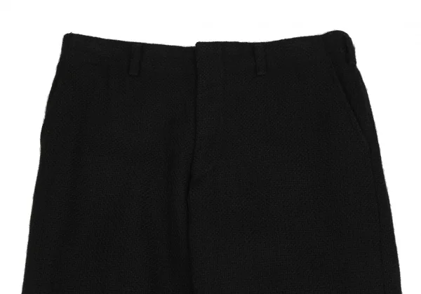コムデギャルソンCOMME des GARCONS ウールストレートパンツ 黒S (K