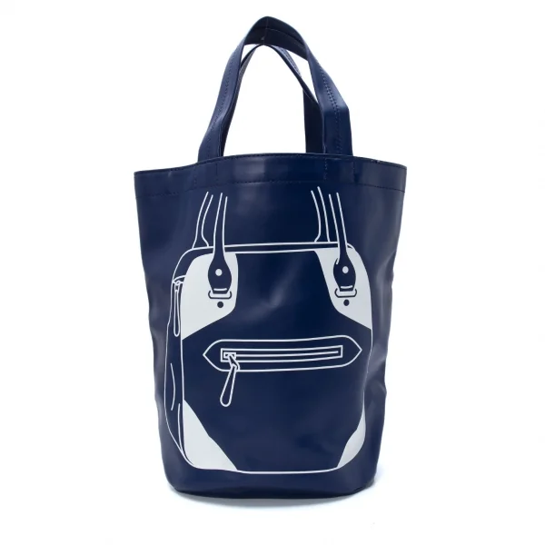 コムデギャルソンCOMME des GARCONS フェイクレザーPVCバッグプリント