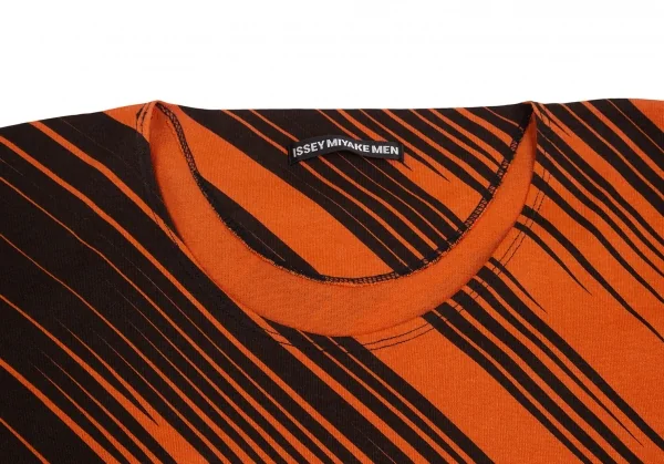 イッセイミヤケ メンISSEY MIYAKE MEN ギザギザラインプリントTシャツ