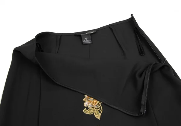 ヴィヴィアンタムVIVIENNE TAM フロントフラワー刺繍切り替えスカート