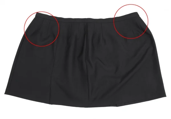 コムデギャルソンCOMME des GARCONSエステルハーフラップスカート 黒M