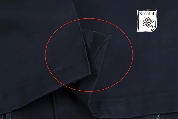 カバンドズッカCABANE de ZUCCA コットン裏ストライプステンカラー