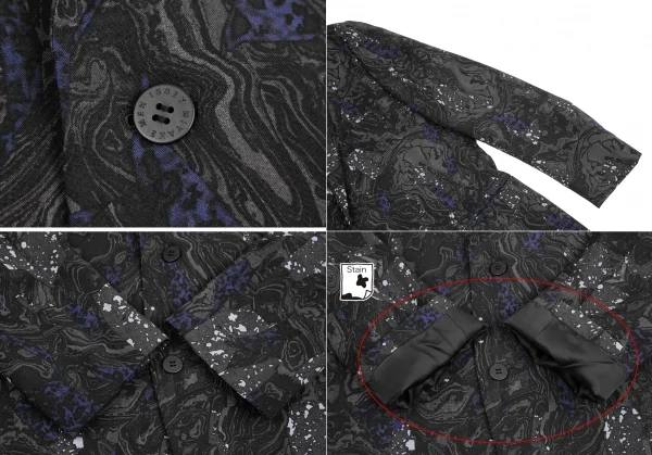 イッセイミヤケ メンISSEY MIYAKE MEN ウールマーブルプリント