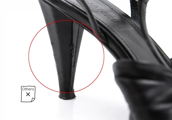 シャネルCHANEL ココマークアンクルストラップヒールサンダル 黒37 1