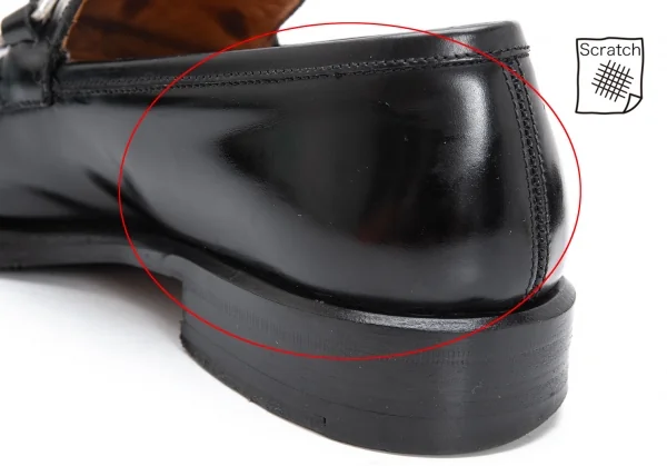 グッチGUCCI ホースビットスクエアトゥレザーローファー 黒40E (24.5cm