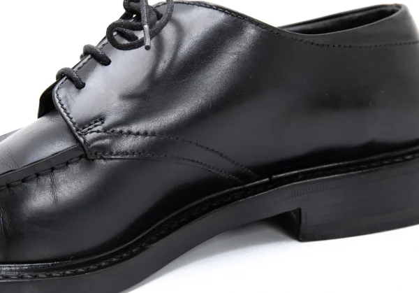 プラダPRADA スクエアトゥレザーシューズ 黒5 1/2(24.5cm位) (K-125904)