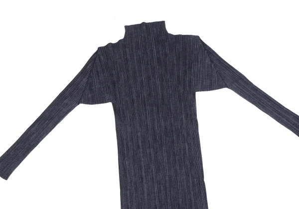 プリーツプリーズPLEATS PLEASE モックネックファブリックプリント