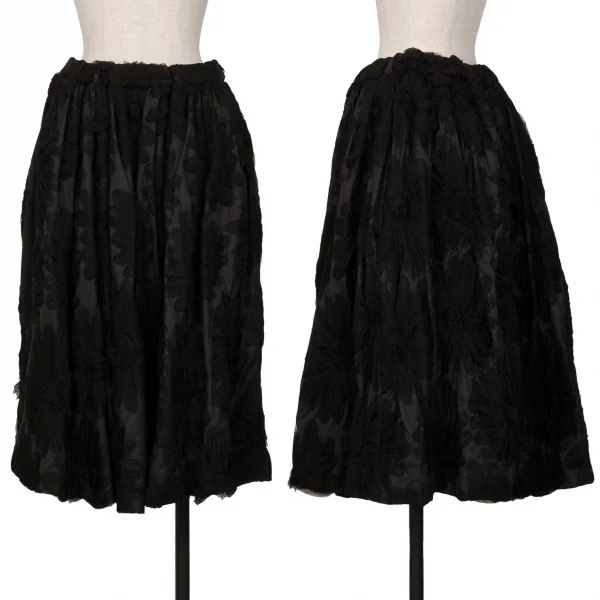 コムデギャルソンCOMME des GARCONS ウールポリフラワーレーススカート