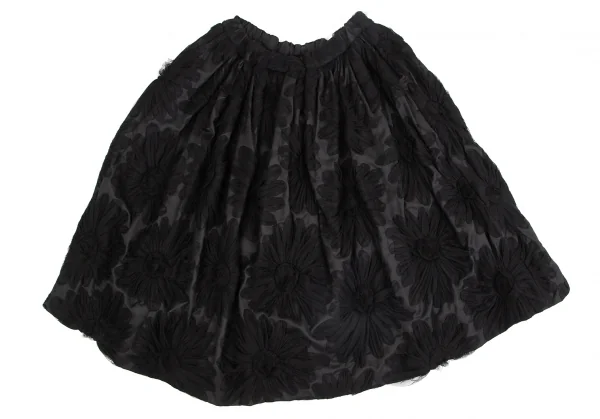 コムデギャルソンCOMME des GARCONS ウールポリフラワーレーススカート