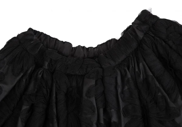 コムデギャルソンCOMME des GARCONS ウールポリフラワーレーススカート