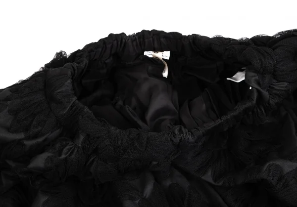 コムデギャルソンCOMME des GARCONS ウールポリフラワーレーススカート