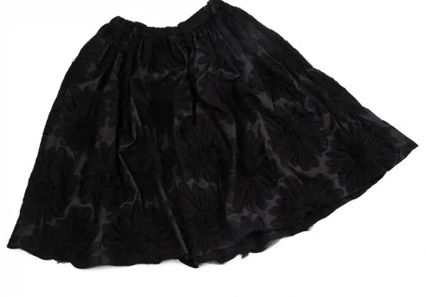 コムデギャルソンCOMME des GARCONS ウールポリフラワーレーススカート