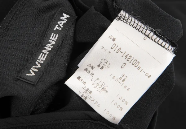 ヴィヴィアンタムVIVIENNE TAM フラワー刺繍パワーネット切替