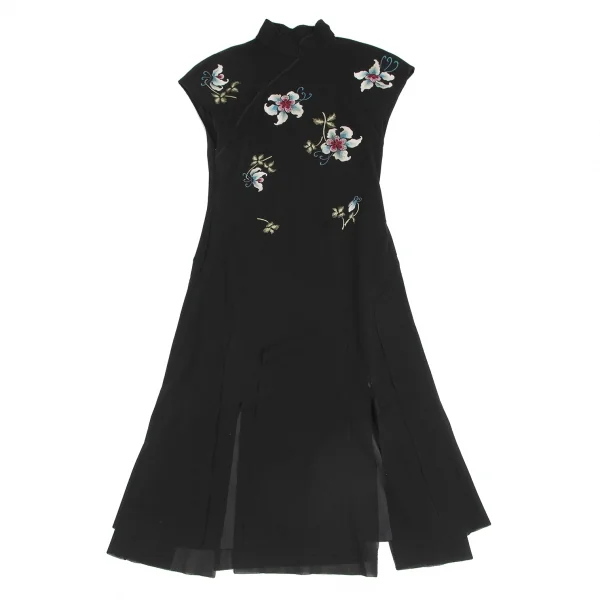 ヴィヴィアンタムVIVIENNE TAM フラワー刺繍パワーネット切替