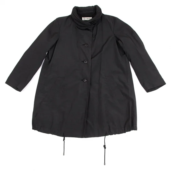 イッセイミヤケISSEY MIYAKEナイロンコットンジップフード収納コート