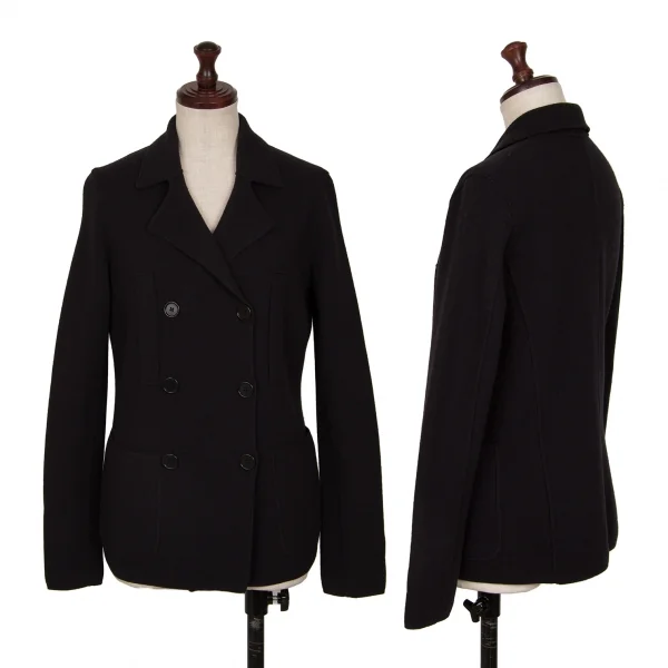 ニールバレットNeil Barrett ダブルニットジャケット 黒XS (K-128803)