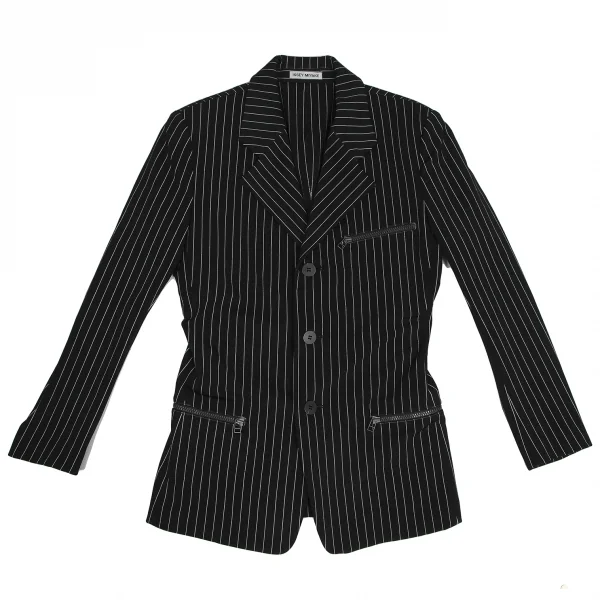 イッセイミヤケISSEY MIYAKEジップポケットストライプセットアップ