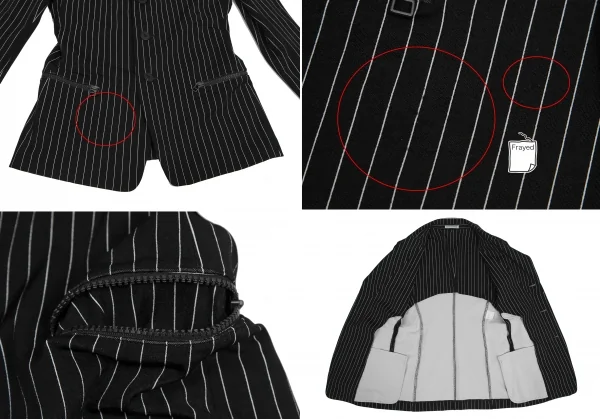 イッセイミヤケISSEY MIYAKEジップポケットストライプセットアップ